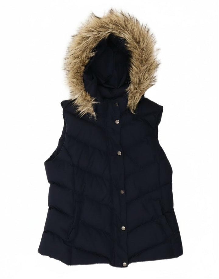 Gap Γυναικεία κουκούλα με επένδυση Gilet UK 14 Medium Navy Blue Polyester