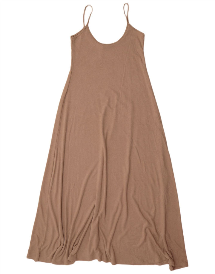 Zara Γυναικείο Maxi Sundress UK 12 Medium Beige Polyester