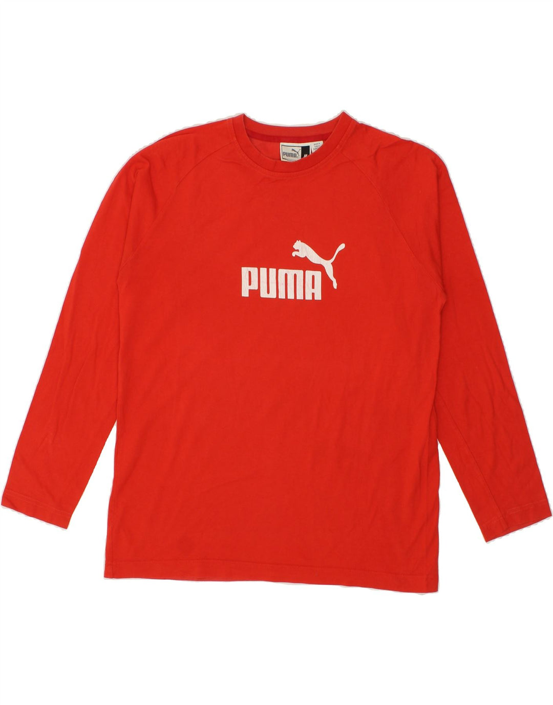 PUMA Mens Graphic Top Long Sleeve Medium Red Vintage Puma and Second-Hand Puma from Messina Hembry 