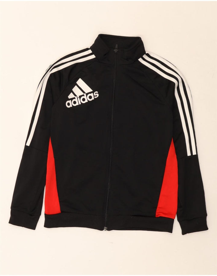 Adidas Boys Graphic αθλητική φόρμα τοπ μπουφάν 11-12 ετών Μαύρο Colourblock