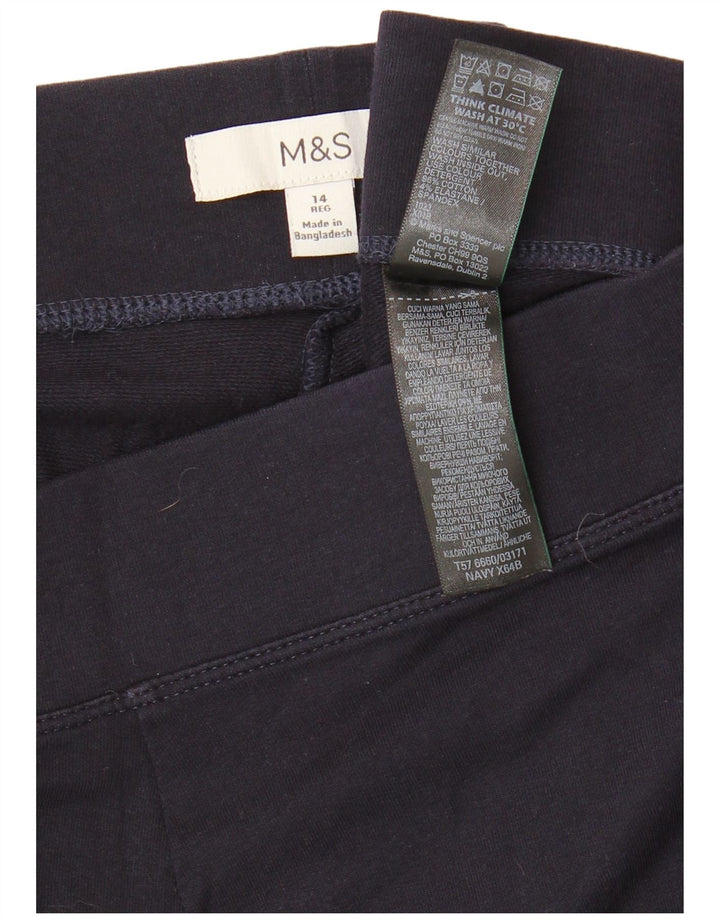 MARKS & SPENCER Γυναικείο Κολάν UK 14 Large Navy Blue από βαμβάκι