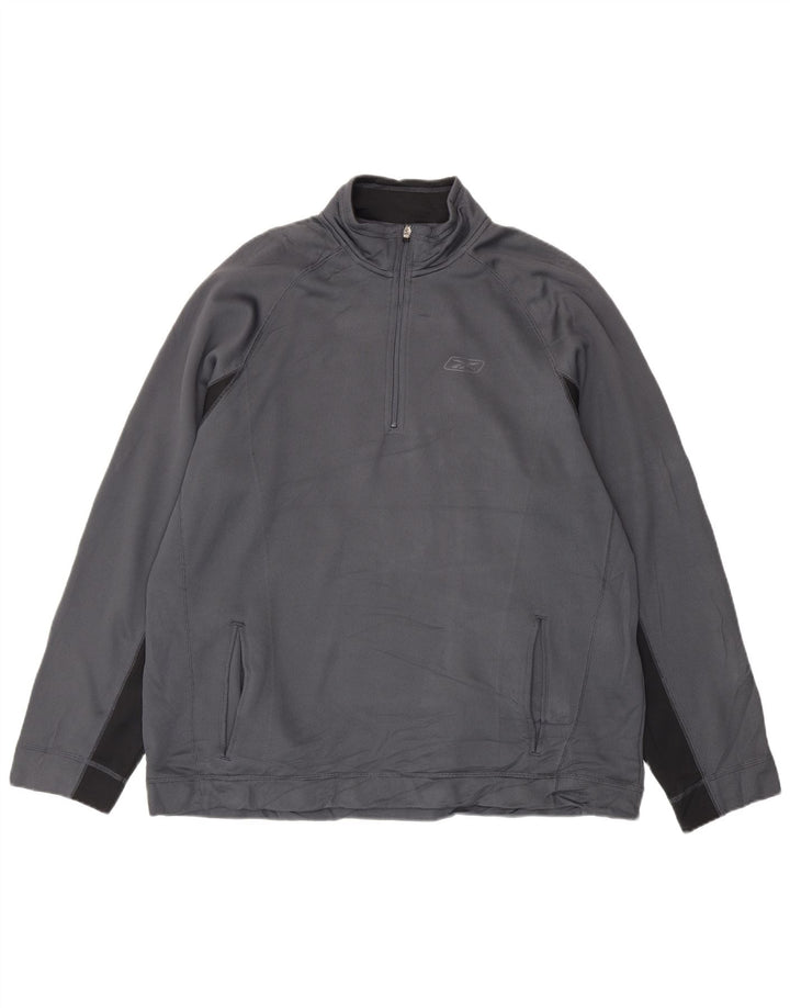 Ανδρικό φούτερ Reebok με φερμουάρ Jumper 2XL Γκρι πολυεστέρας