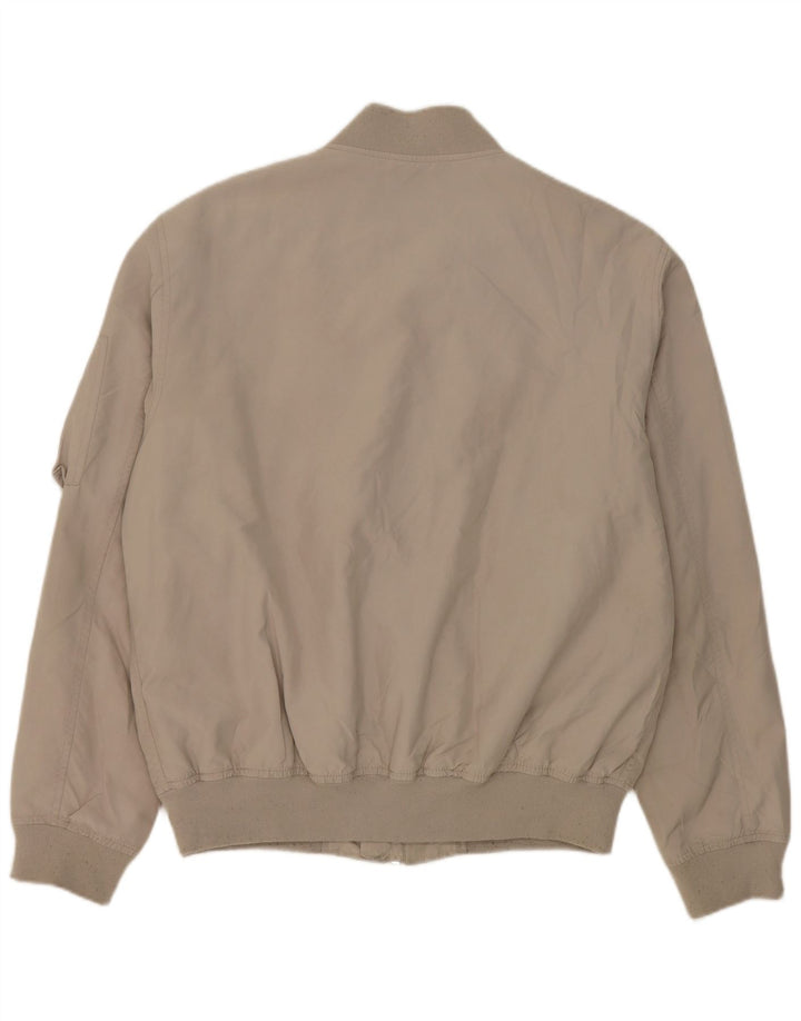 Zara Ανδρικό Bomber Jacket UK 42 XL Grey Polyester