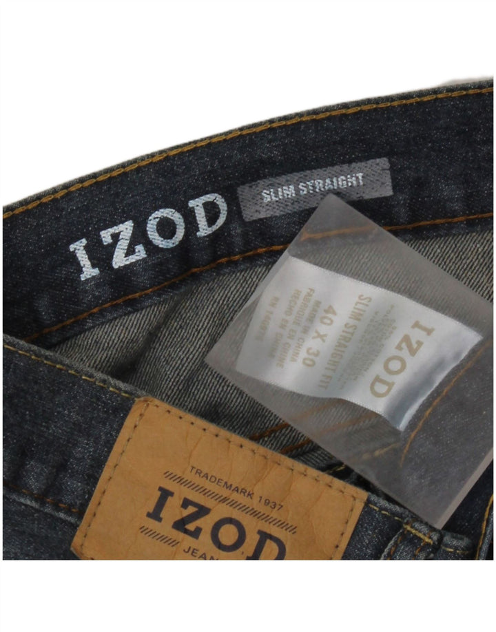 Ανδρικό τζιν IZOD Slim Straight W40 L30 Μπλε βαμβακερό