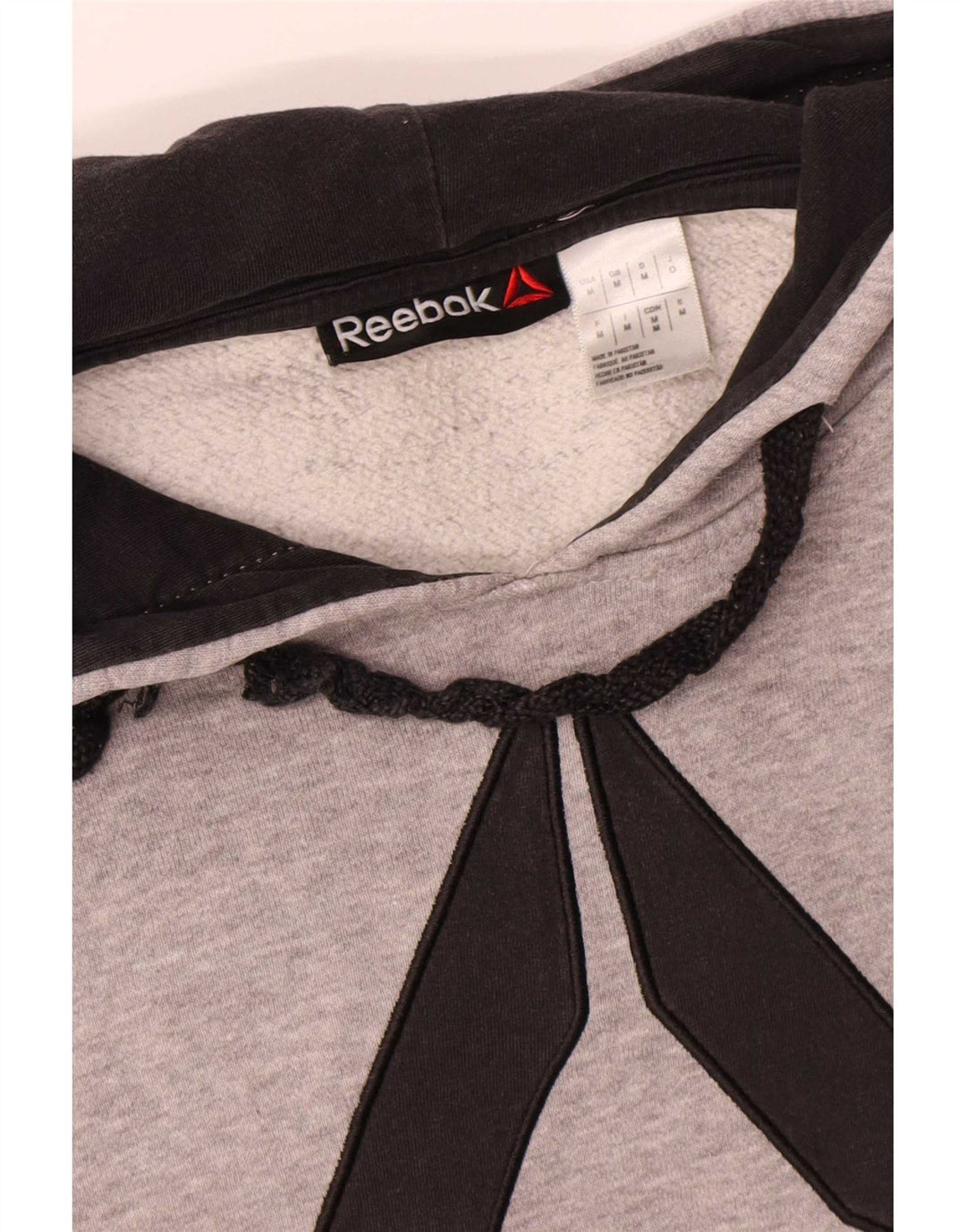 Ανδρικό Reebok Graphic Hoodie Jumper Μεσαίο γκρι βαμβακερό