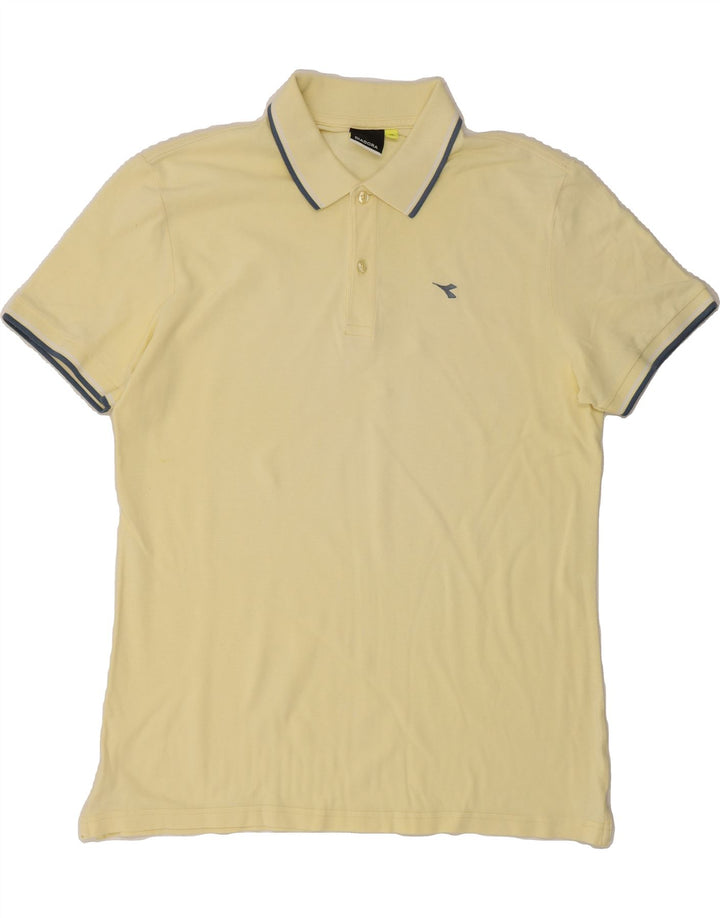 DIADORA Mens Polo Shirt XL Yellow Vintage Diadora and Second-Hand Diadora from Messina Hembry 