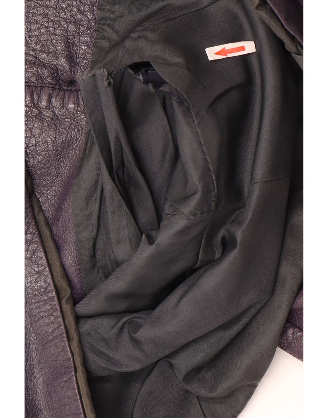 Vintage Γυναικείο Δερμάτινο Μπουφάν με 2 Κουμπιά UK 8 Small Purple