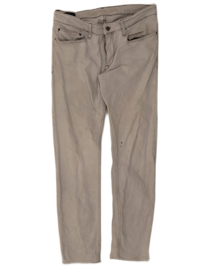 Calvin Klein Ανδρικό Slim Jeans W36 L32 Γκρι βαμβακερό