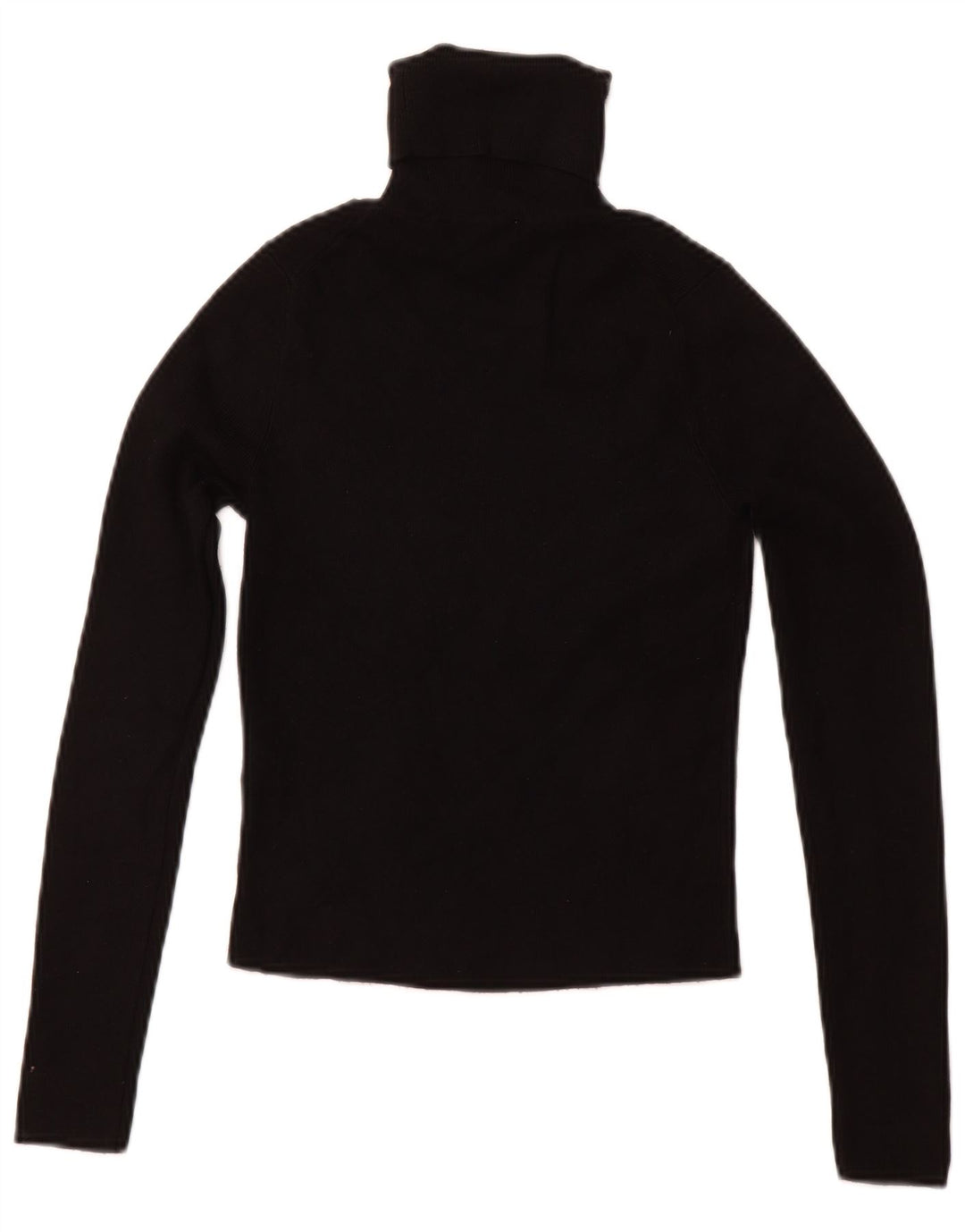 Γυναικείο πουλόβερ ZARA Crop Roll Neck Jumper UK 12 Medium Black Viscose