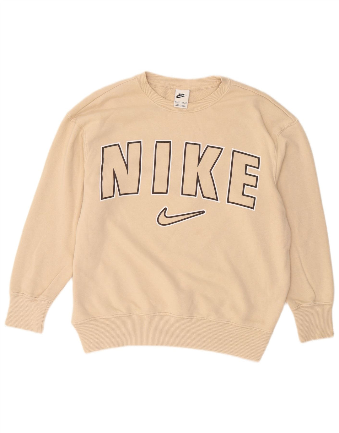 Ανδρικό γραφικό φούτερ Nike Jumper XS Μπεζ βαμβακερό