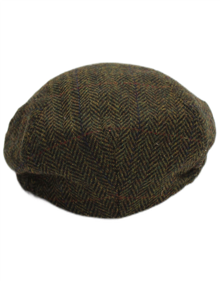 Mucros Weavers Ανδρικό Flat Cap Medium Khaki Μαλλί ψαροκόκαλο Classic