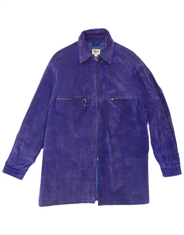 YUPPIE Γυναικείο Suede Jacket EU 46 XL Purple Leather