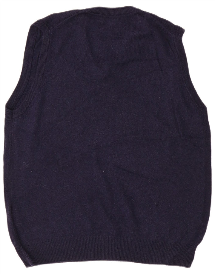 MARKS & SPENCER Ανδρικό Μπλε Γιλέκο Harbor Tank Top Medium Navy Blue Wool