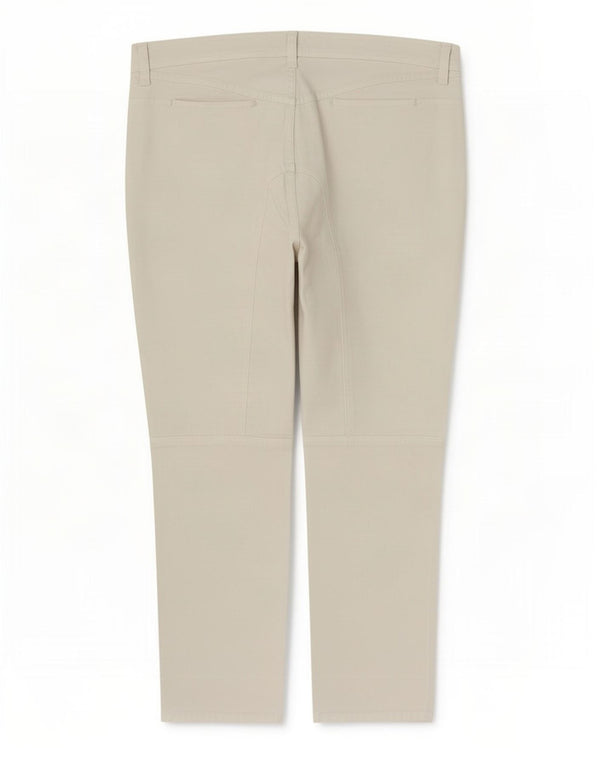 Armani Γυναικείο Slim Cropped Παντελόνι UK 18 XL W36 L25 Λευκό βαμβακερό