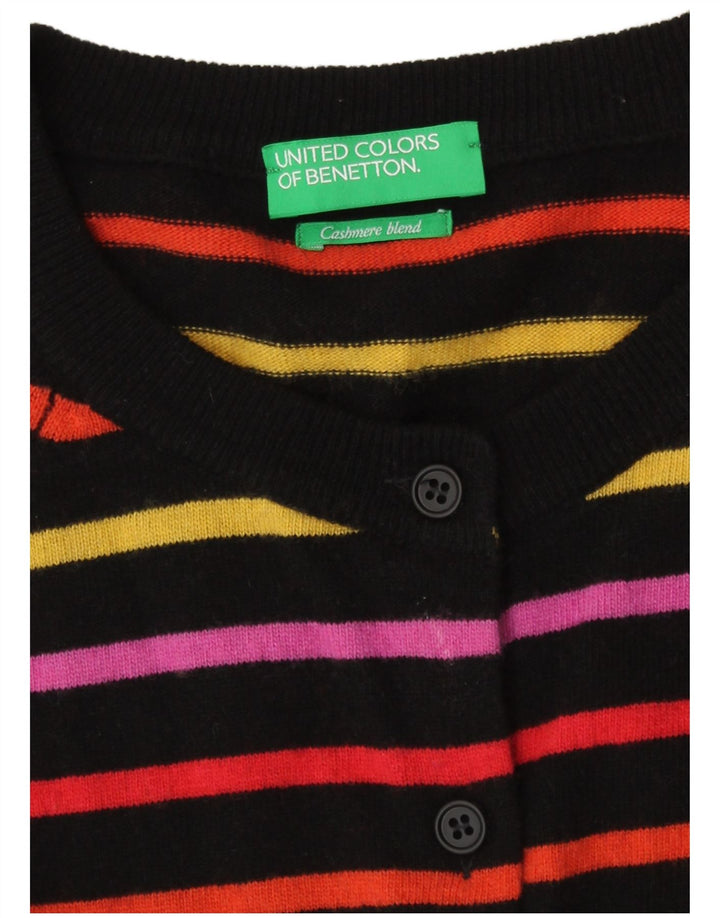 Γυναικείο πουλόβερ Benetton Cardigan UK 14 Medium πολύχρωμο ριγέ