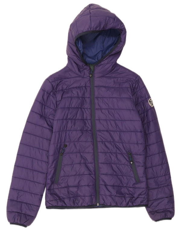 North Sails γυναικείο μπουφάν με κουκούλα UK 14 Medium Purple Nylon