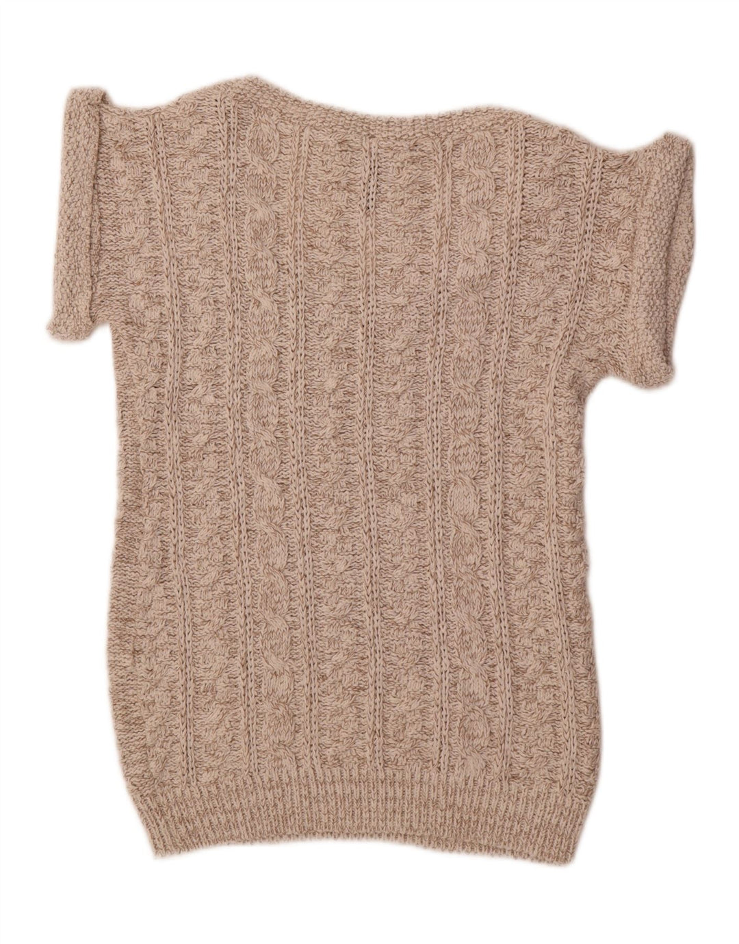 BAY Womens Crew Neck Jumper Sweater UK 12 Medium Beige Flecked Vintage Bay and Second-Hand Bay from Messina Hembry 