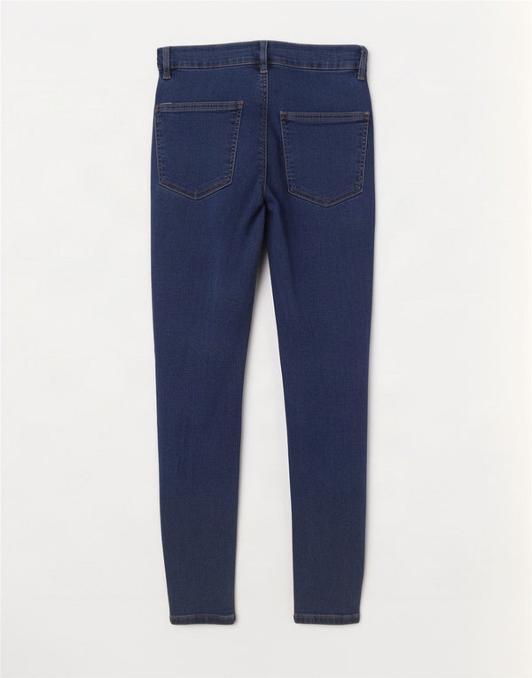 Topshop Γυναικεία Joni Distressed Skinny Jeans W30 L27 Blue Cotton