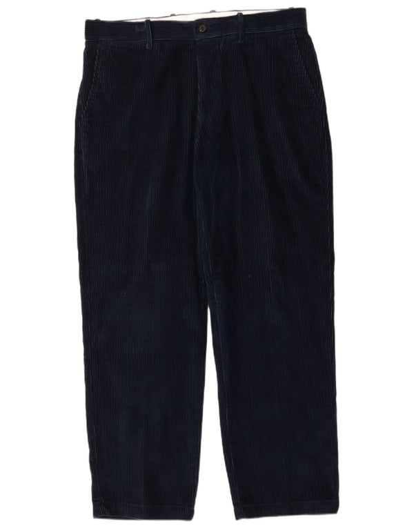 Ανδρικό ίσιο κοτλέ παντελόνι Marks & Spencer W36 L31 Navy Blue Cotton