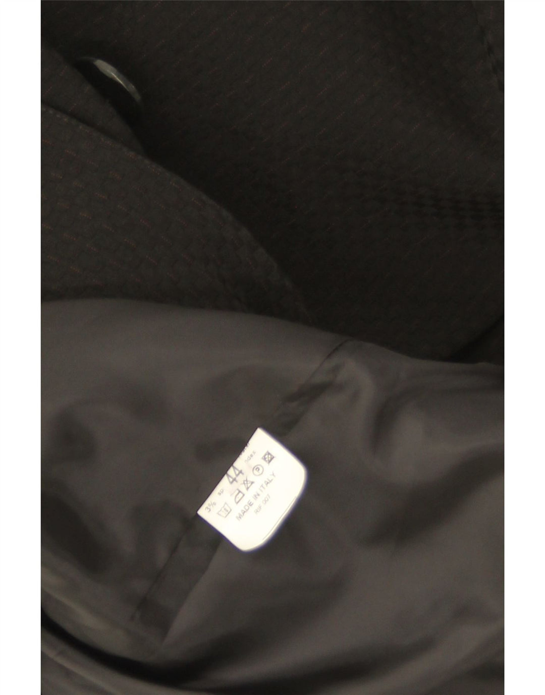 Vintage γυναικείο παλτό μπιζελιού IT 44 Medium Black Pinstripe Polyester