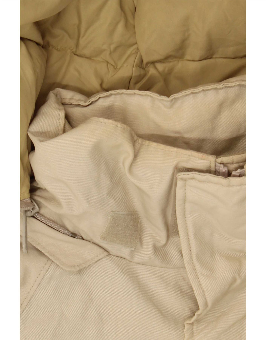 Woolrich Ανδρικό παλτό με κουκούλα UK 36 Small Beige