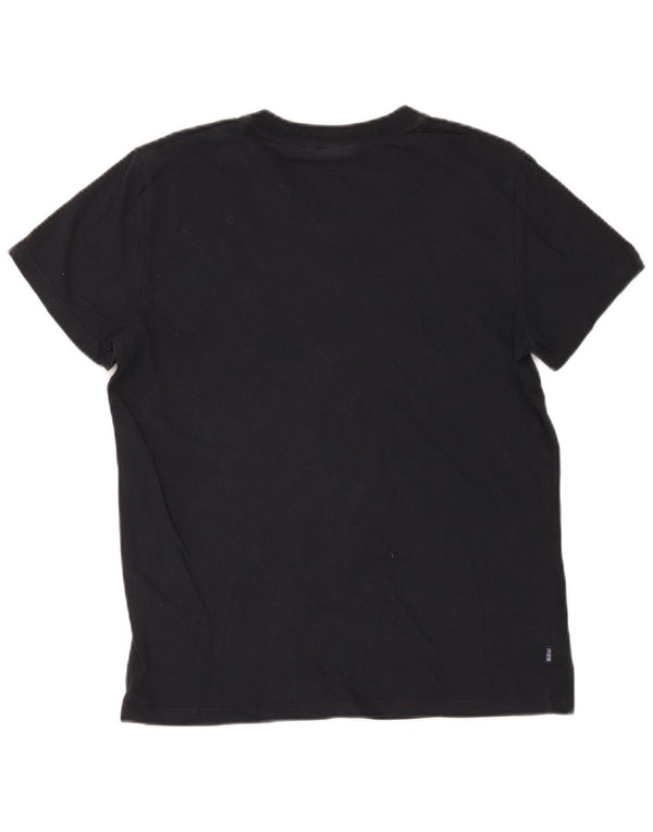Superdry Γυναικείο T-Shirt Top UK 16 Large Navy Blue από βαμβάκι