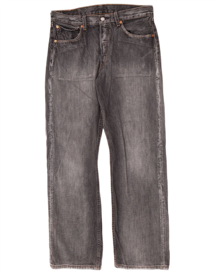 Levi's Mens 501 Straight Jeans W32 L30 Γκρι βαμβακερό