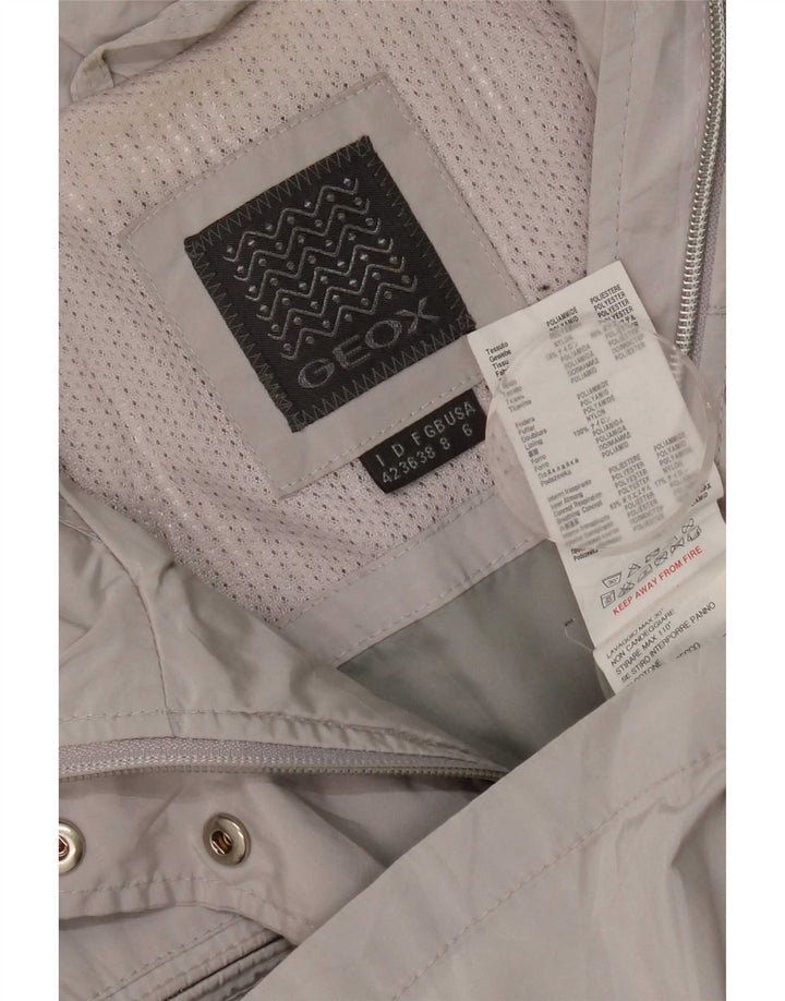 Γυναικείο μπουφάν βροχής Geox UK 8 Small Grey Polyester