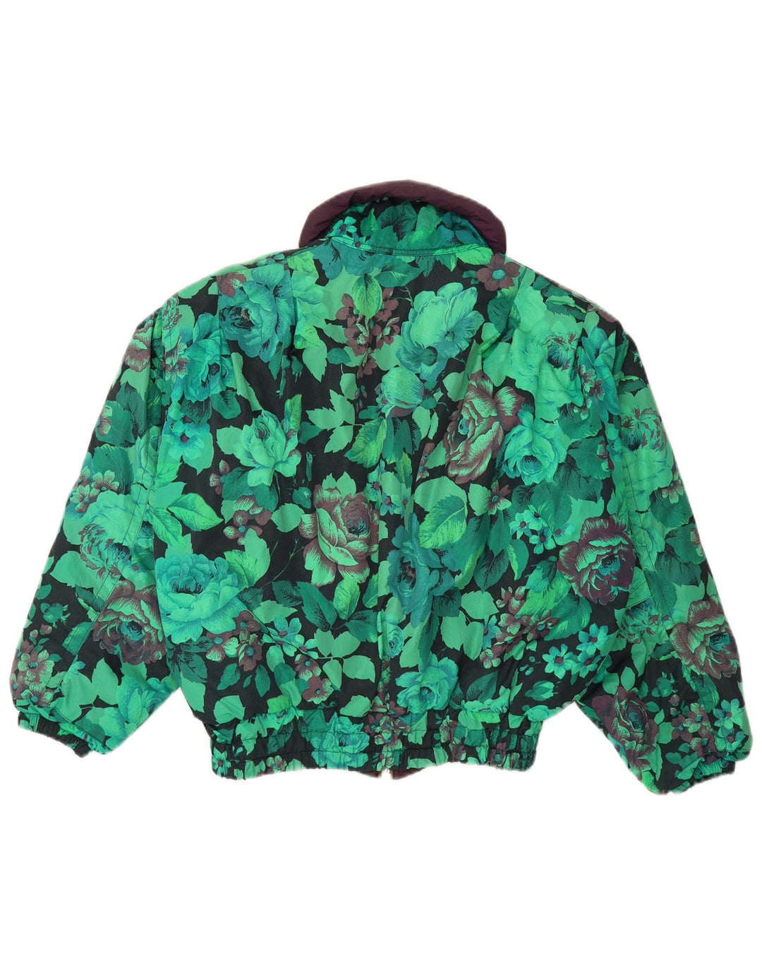Μπουφάν Belfe & Womens Oversized Windbreaker UK 12 Medium Green Floral Nylon