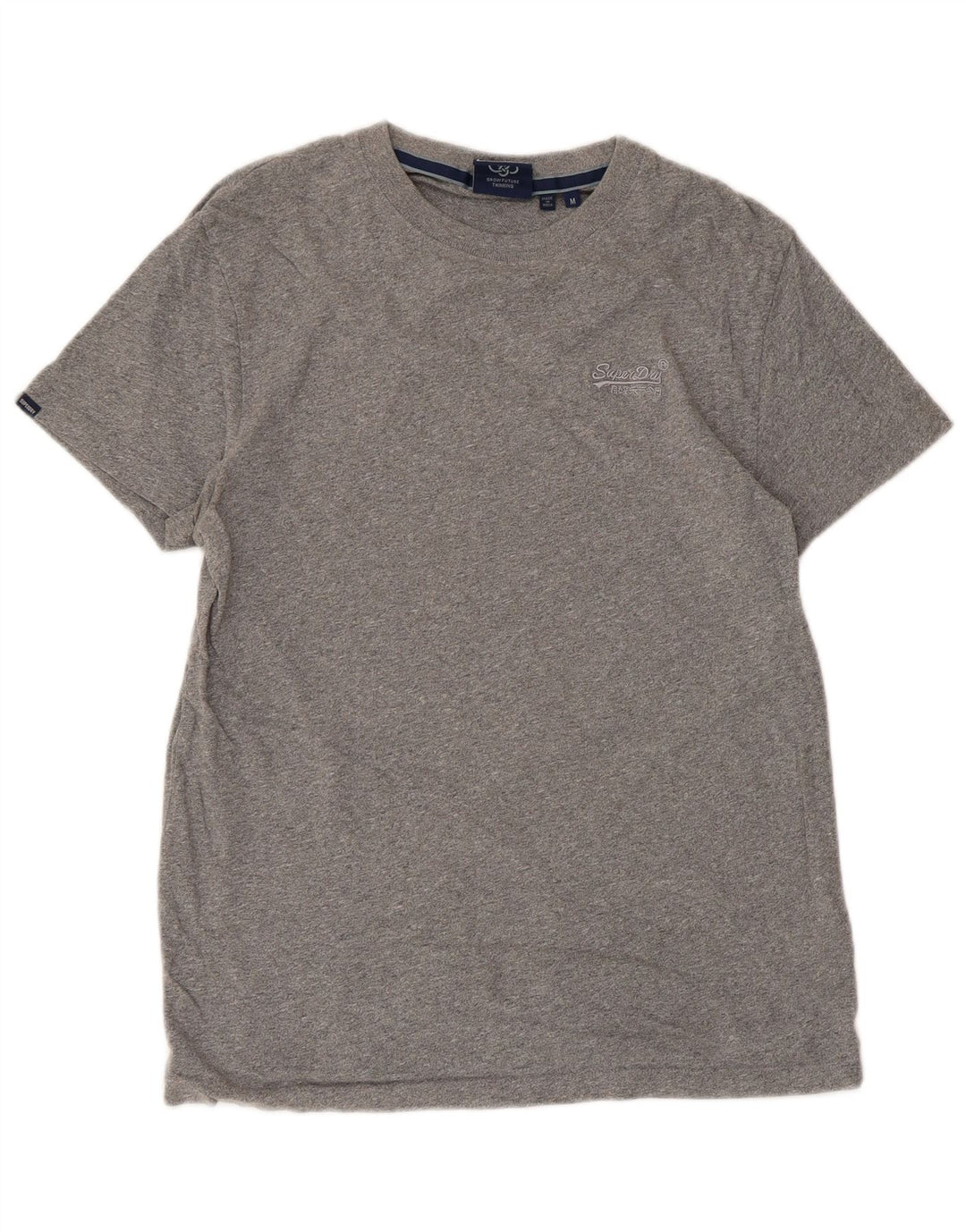 Γυναικείο T-Shirt SUPERDRY Top UK 12 μεσαίου γκρι βαμβακερό