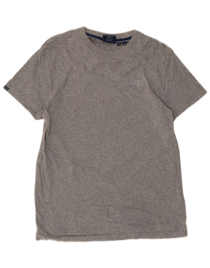 Γυναικείο T-Shirt SUPERDRY Top UK 12 μεσαίου γκρι βαμβακερό
