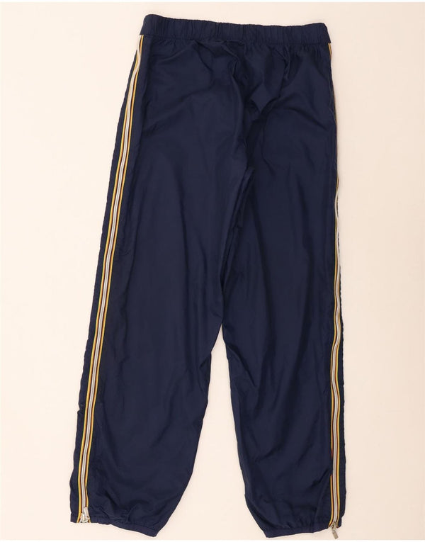K-Way Womens Joggers Αδιάβροχο παντελόνι UK 14 Medium Navy Blue ριγέ