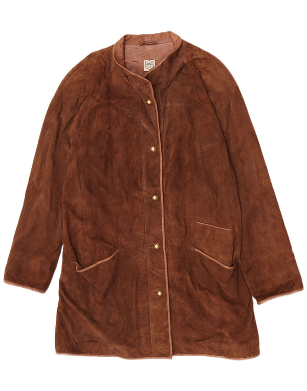 Leder Herbst Γυναικείο Δερμάτινο Μπουφάν UK 18 XL Brown Classic
