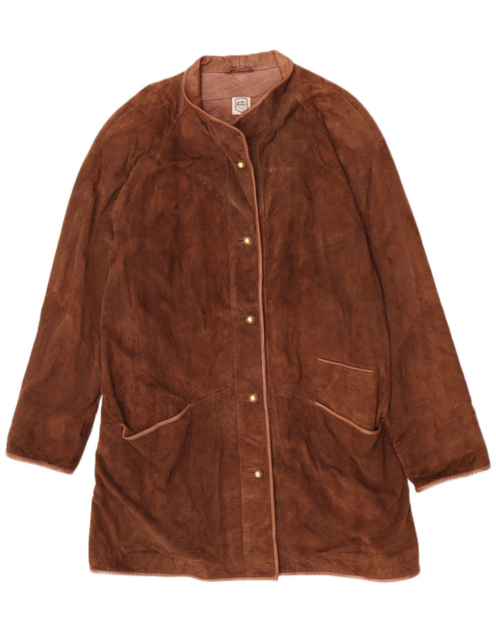 Leder Herbst Γυναικείο Δερμάτινο Μπουφάν UK 18 XL Brown Classic