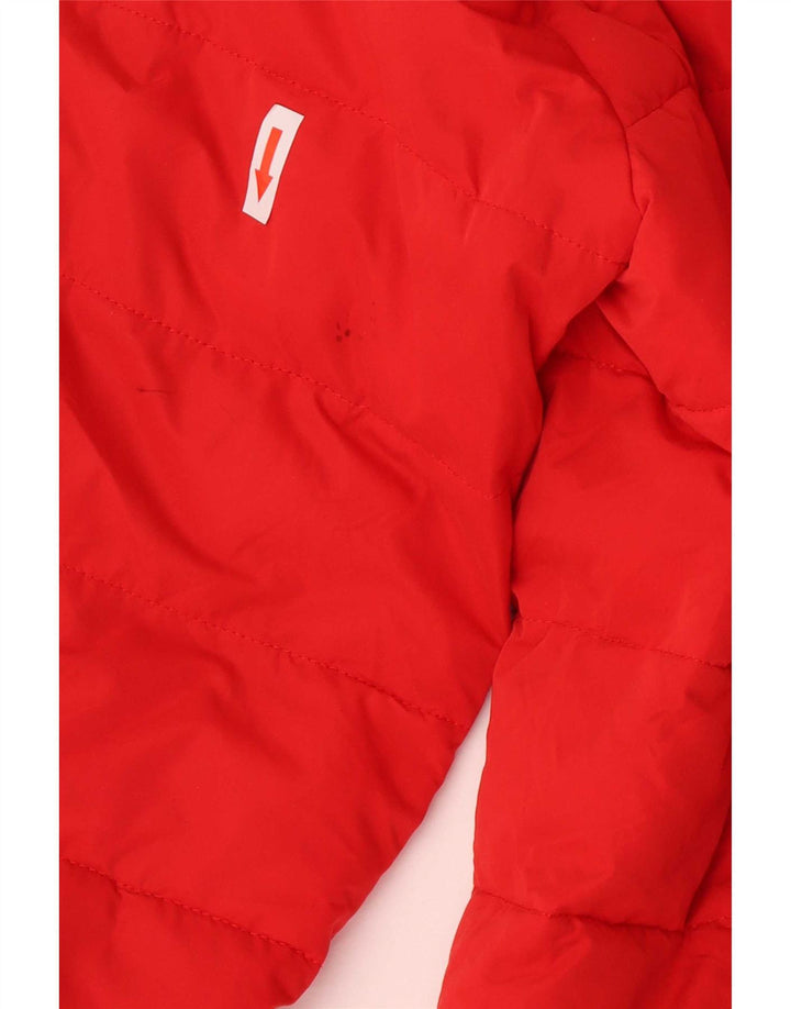 Superdry γυναικείο παλτό με κουκούλα UK 14 μεγάλο κόκκινο πολυεστέρα