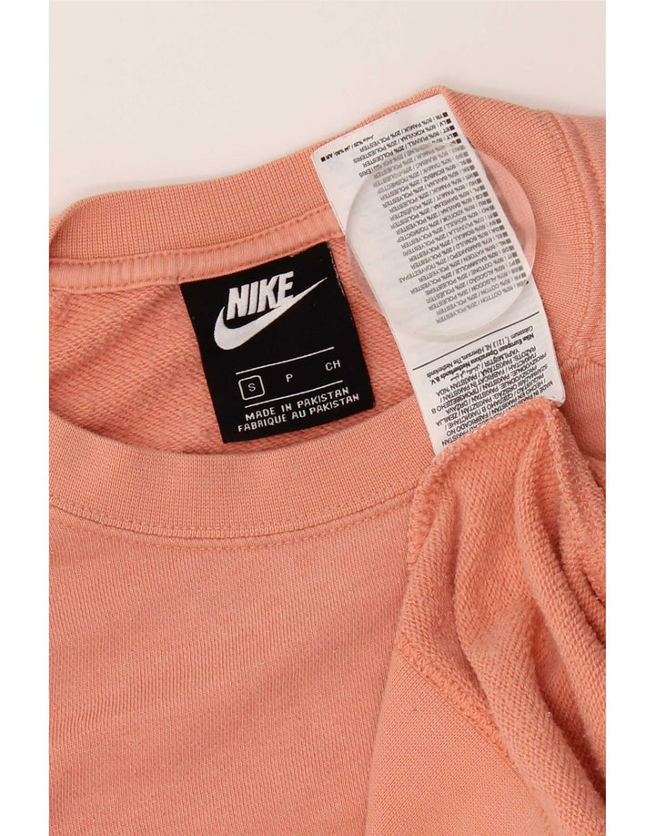 Γυναικείο φούτερ μεγάλου μεγέθους Nike Jumper UK 10 Μικρό ροζ βαμβακερό