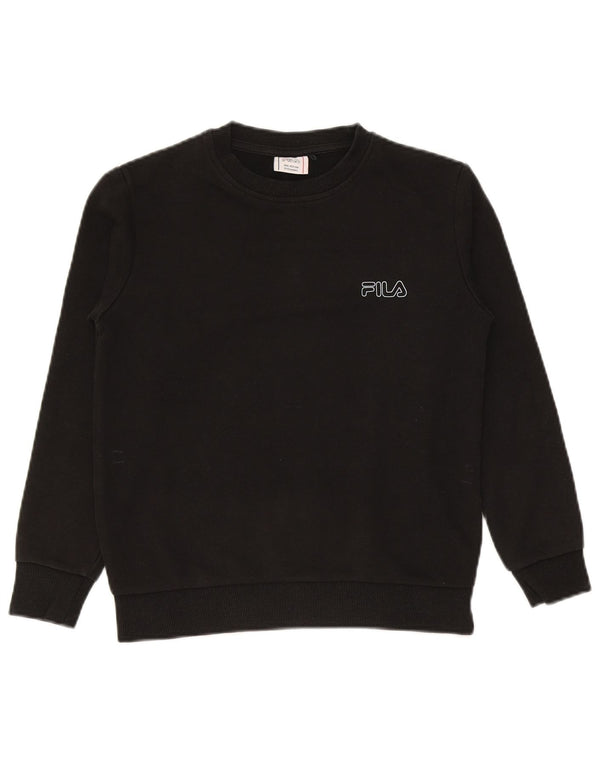 Fila Boys Φούτερ Jumper 11-12 ετών Μαύρο Βαμβακερό