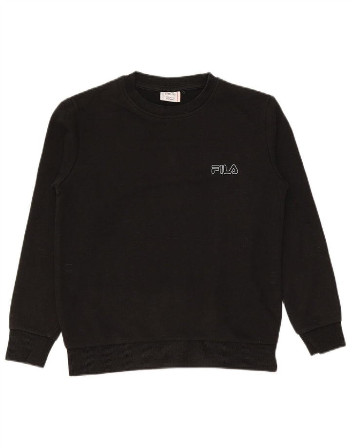 Fila Boys Φούτερ Jumper 11-12 ετών Μαύρο Βαμβακερό