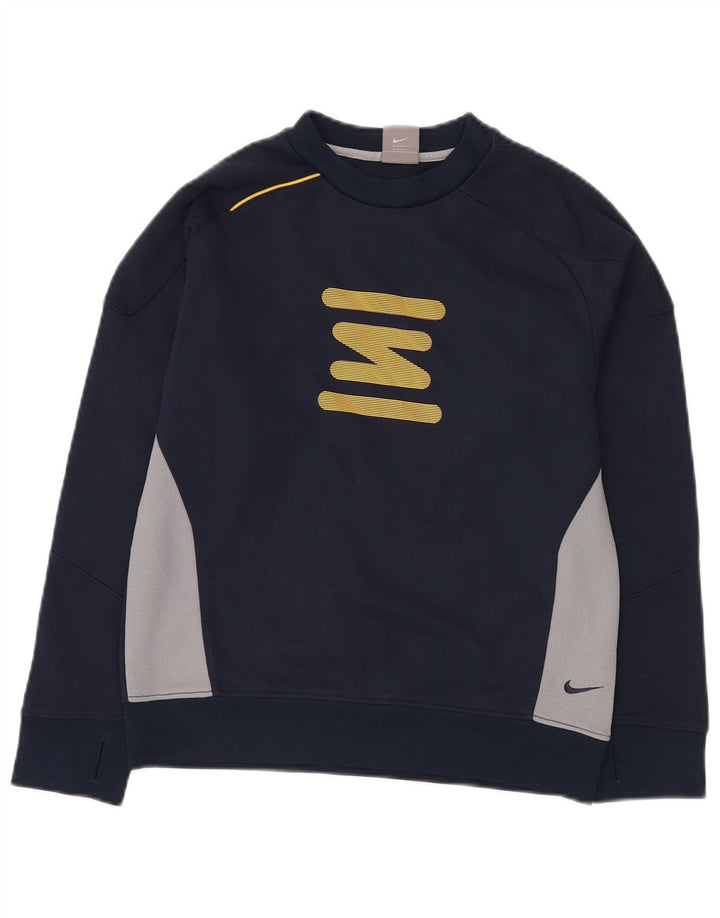 NIKE Φούτερ για αγόρια πουλόβερ 10-11 ετών Medium Navy Blue Colorblock