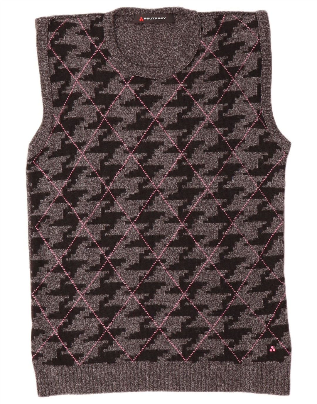 PEUTEREY Ανδρικό γιλέκο Tank Top 2XL Grey Argyle/Diamond Cashmere