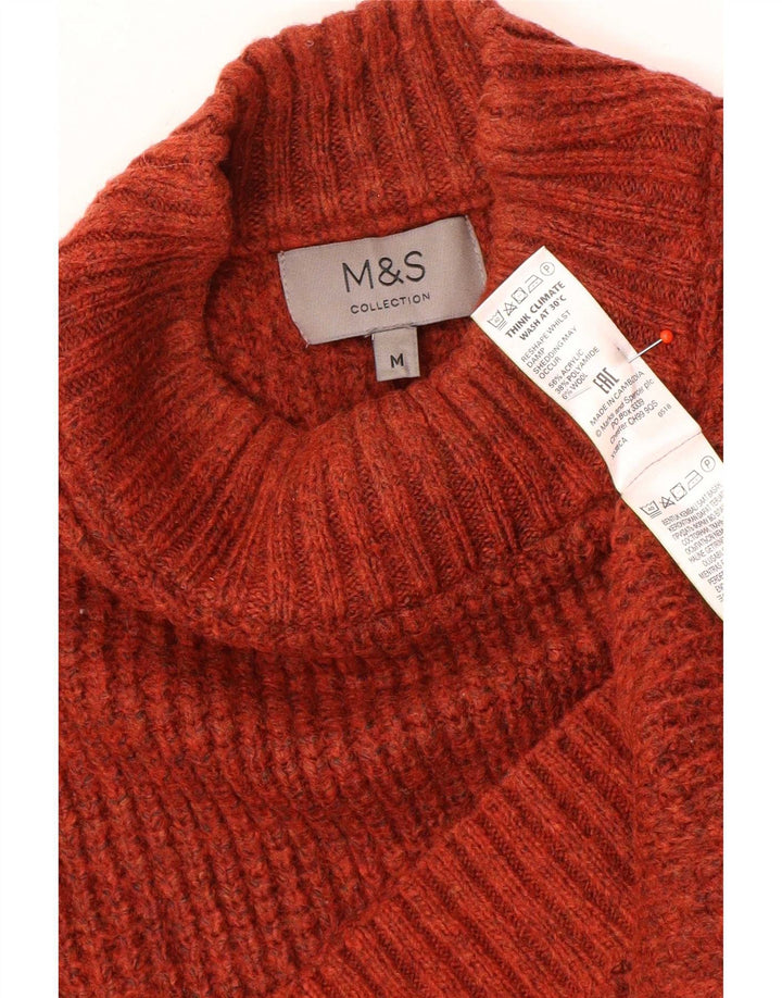 Marks & Spencer Ανδρικό πουλόβερ με λαιμό χελώνα, μεσαίο καφέ ακρυλικό