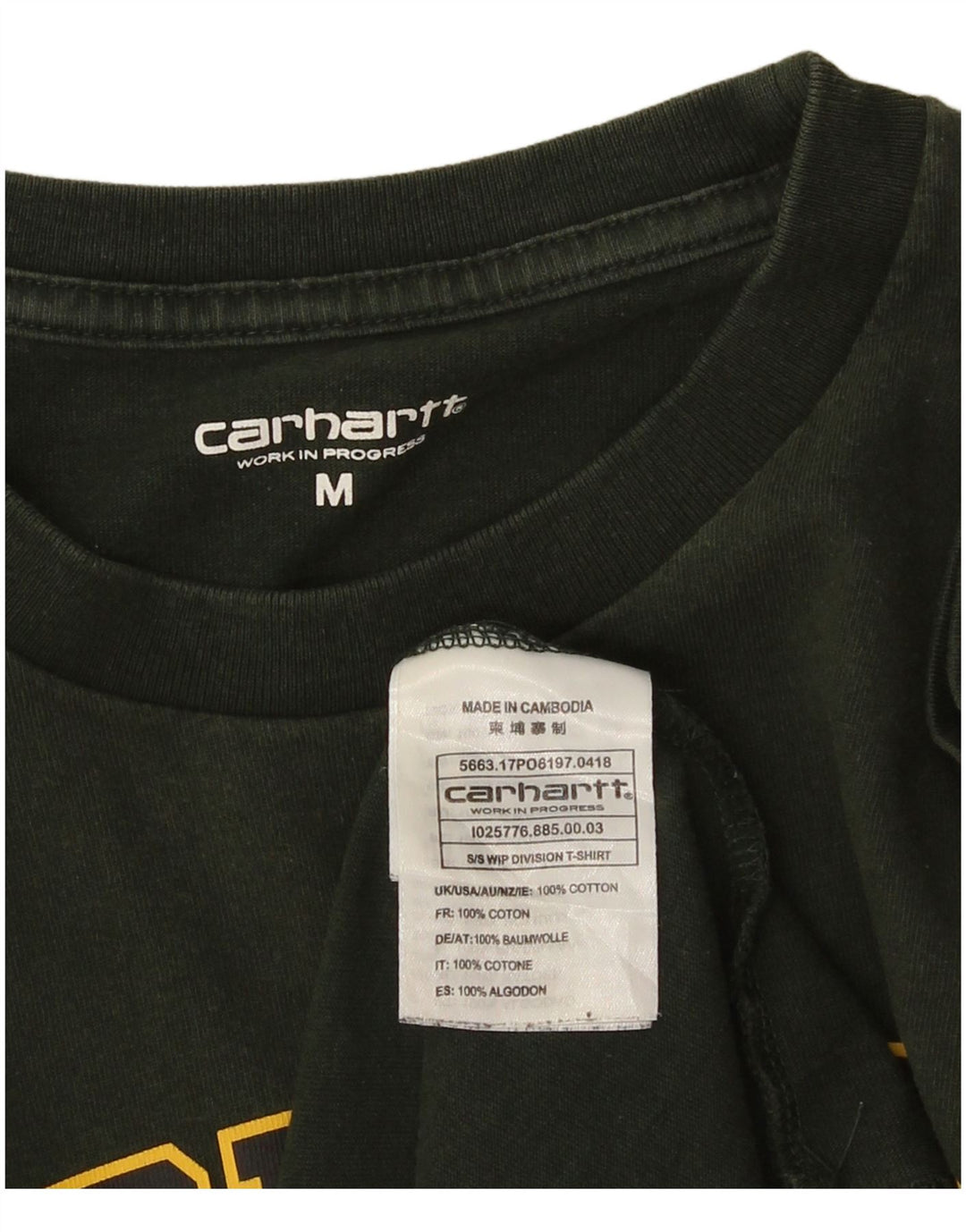 Ανδρικό γραφικό T-Shirt CARHARTT Τοπ μεσαίο πράσινο βαμβακερό