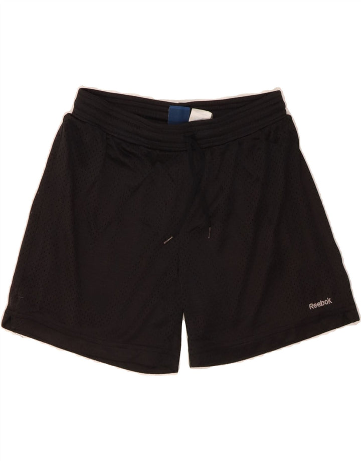 REEBOK Girls Sport Shorts 12-13 Years Large Black Polyester Vintage Reebok and Second-Hand Reebok from Messina Hembry 