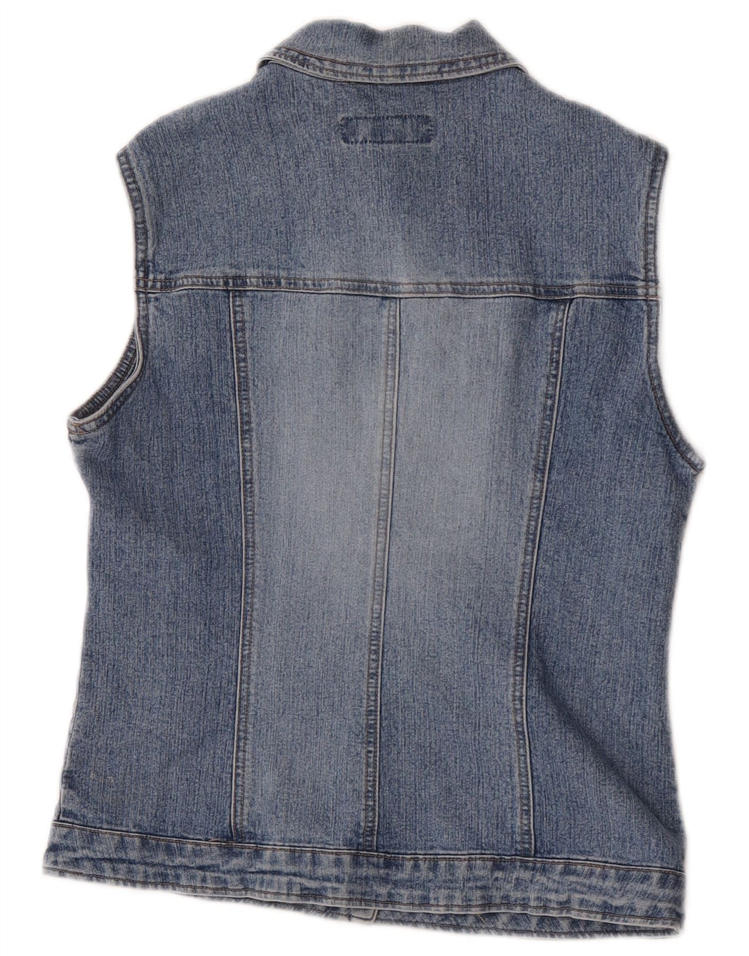 Benetton Γυναικείο Τζιν Gilet UK 10 Small Blue