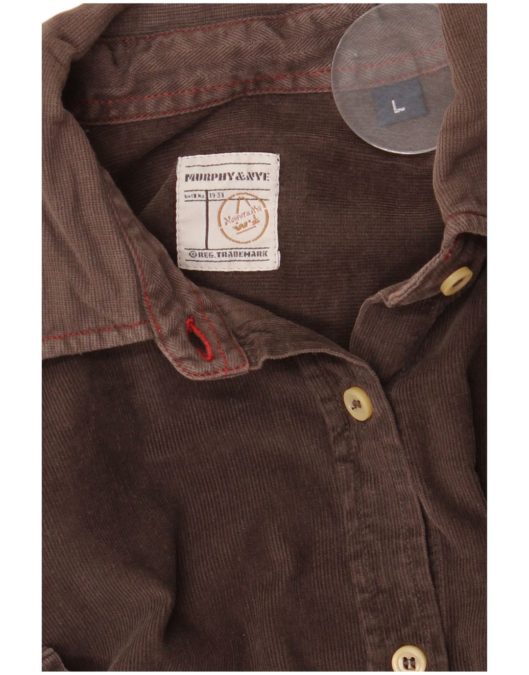 Murphy & Nye Γυναικείο κοτλέ πουκάμισο UK 16 μεγάλο καφέ