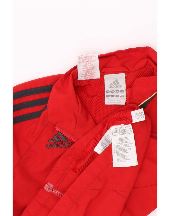 Adidas Boys Liverpool Tracksuit Top Jacket 3-4 Years Red Colourblock