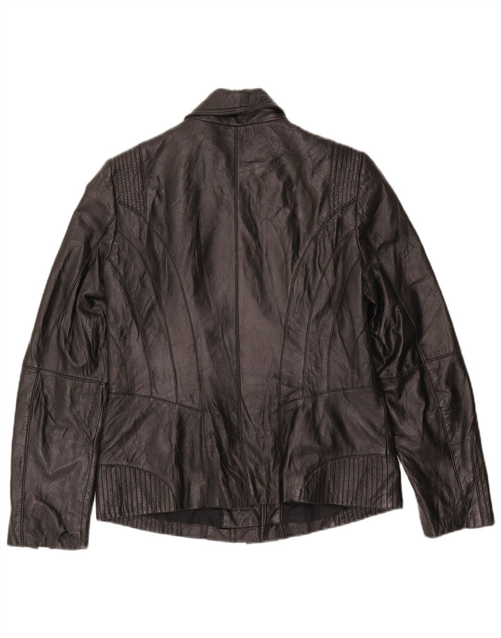 BONITA Γυναικείο Δερμάτινο Μπουφάν Biker EU 38 Μεσαίο Μαύρο Δέρμα αρνιού