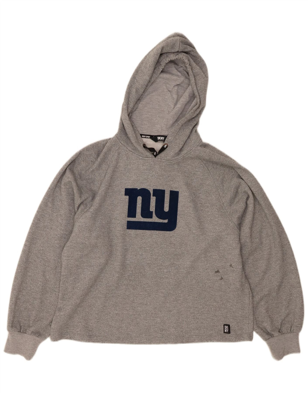 Γυναικείο γραφικό υπερμεγέθη κουκούλα DKNY UK 14 Medium Grey Polyester