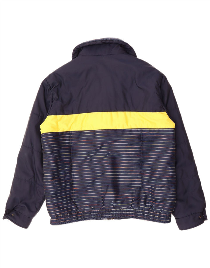 SAN FELICE Ανδρικό Bomber Jacket UK 42 XL Navy Blue Colourblock Βαμβακερό
