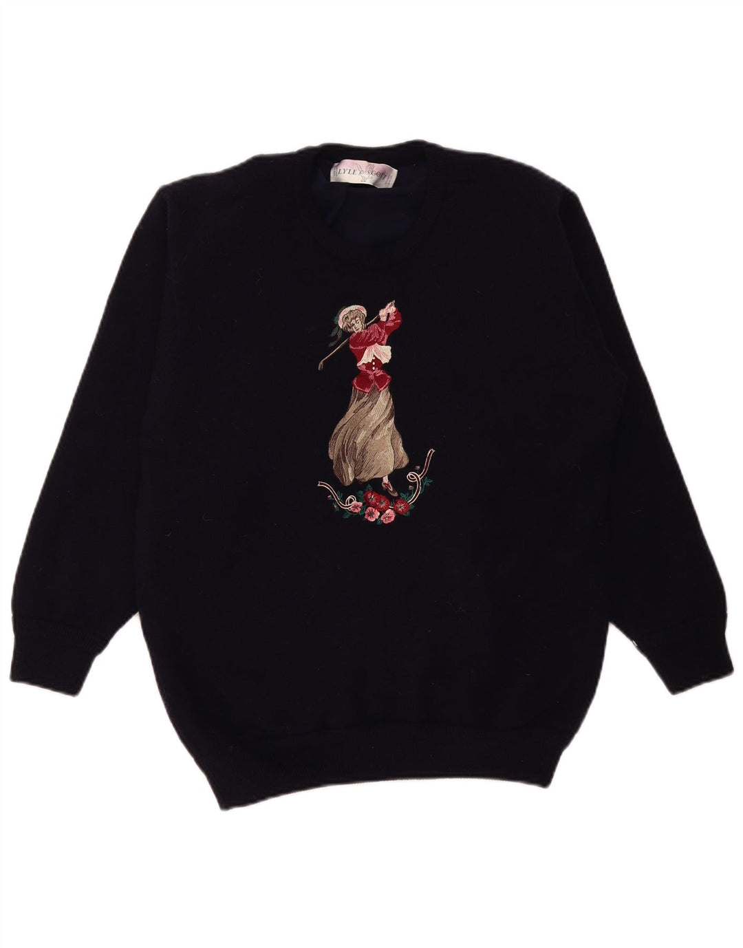 Ανδρικό πουλόβερ Lyle & Scott Graphic Crew Neck Jumper Medium Navy Blue